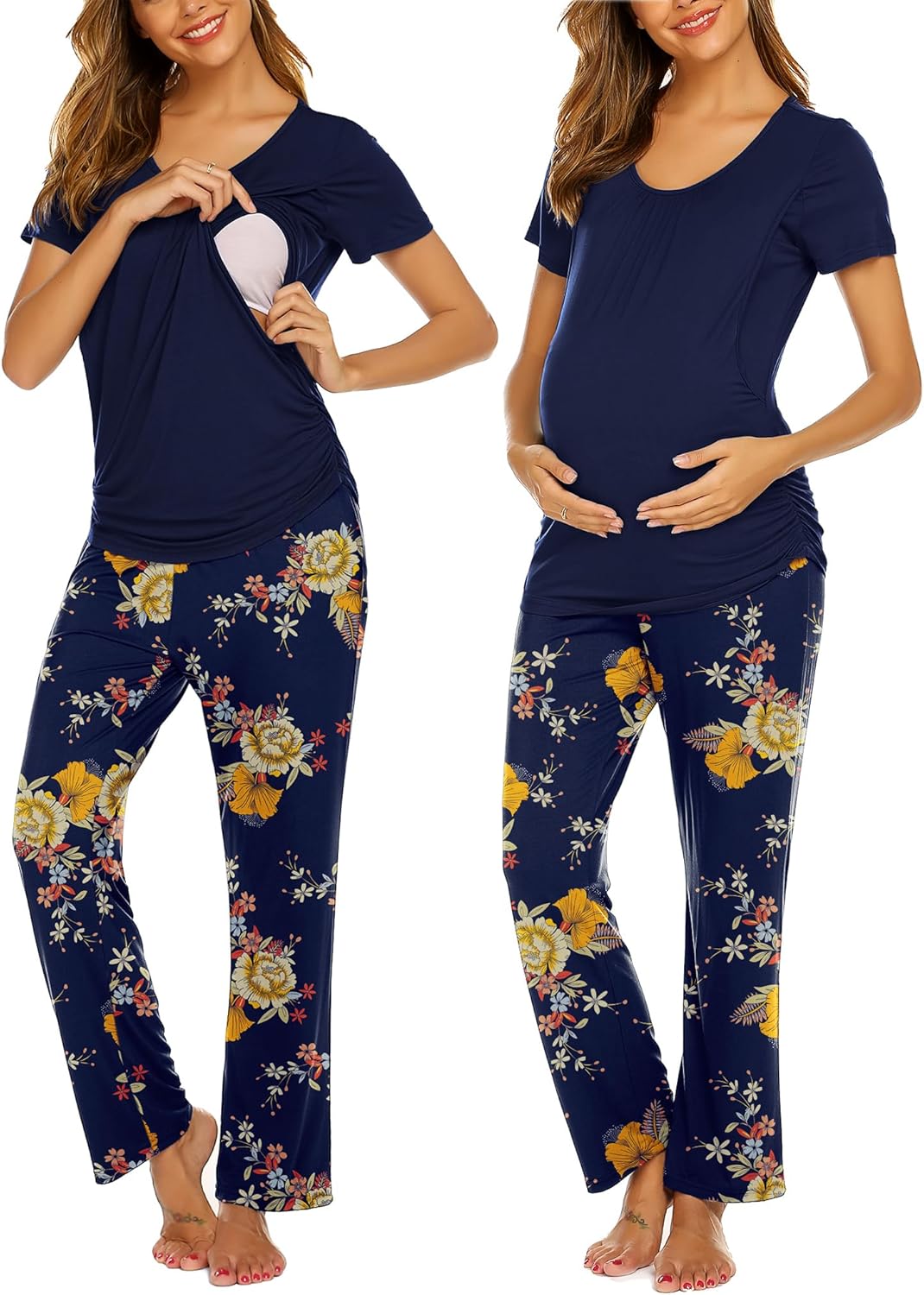 Ekouaer Womens Nursing Pajamas Set for Comfortable Sleepwear