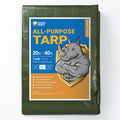 GUARD SHIELD Green Tarp Waterproof 20x40 ft Medium Duty - Durable