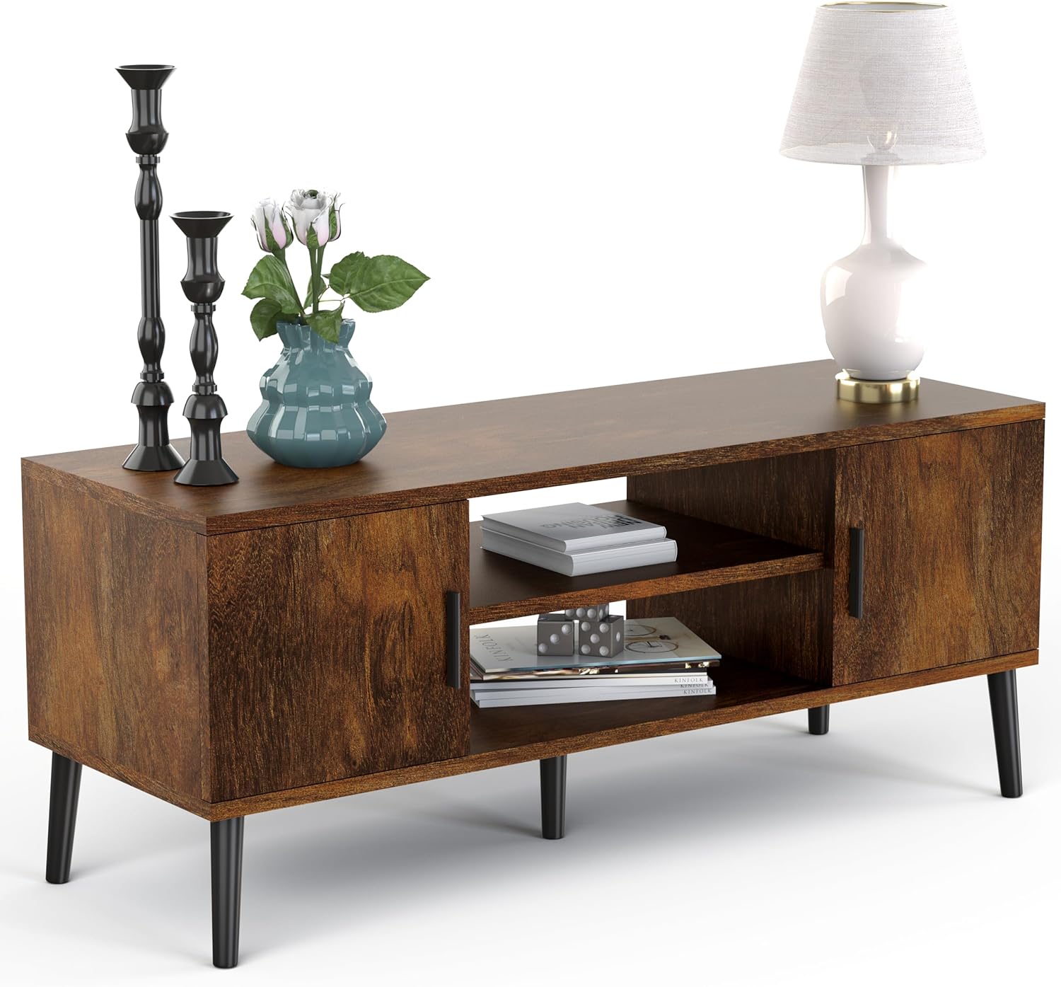 Modern TV Stand: Stylish & Spacious Console for 55'' TVs by Lifetime Home