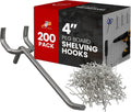 200 Pack PEG Board Pegboard Shelving Hooks 4ft Length Wholesale Lot