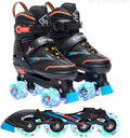 2 in 1 Combo Kids Roller Skates | Interchangeable Inline Skates - LED