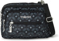 Baggallini Triple Zip Small Crossbody Bag - Lightweight Fanny Pack