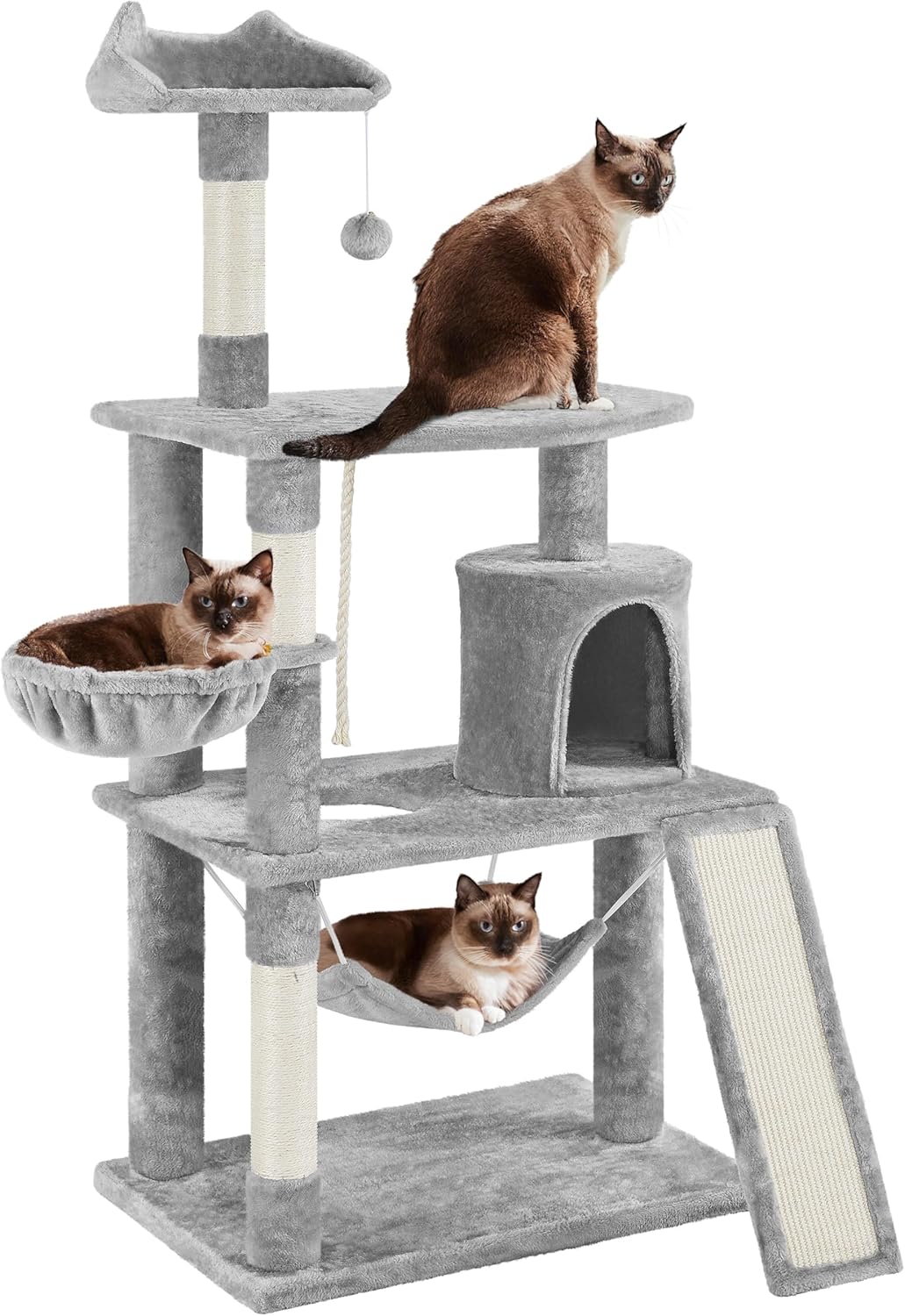Yaheetech 63.5in Multi-Level Cat Tree Tower for Active Cats