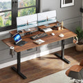Standing Desk with 2 Adjustable Monitor Shelves 71 x 24 in - Electric