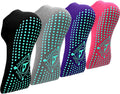 ELUTONG Pilates Yoga Non Slip Grips Socks 4 Pairs - Stable Grip