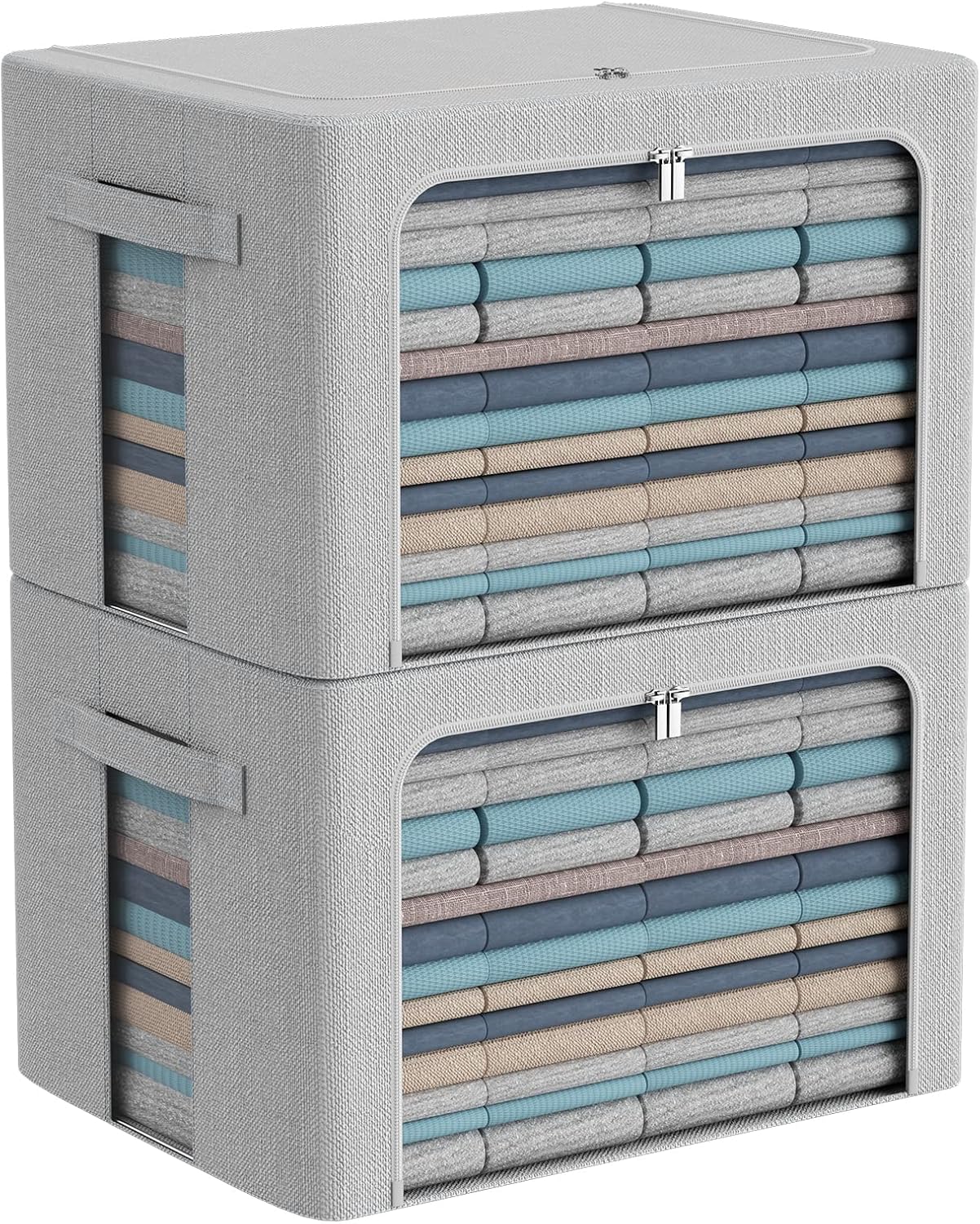 Extra Large Clothes Storage Bins with Clear Window Design