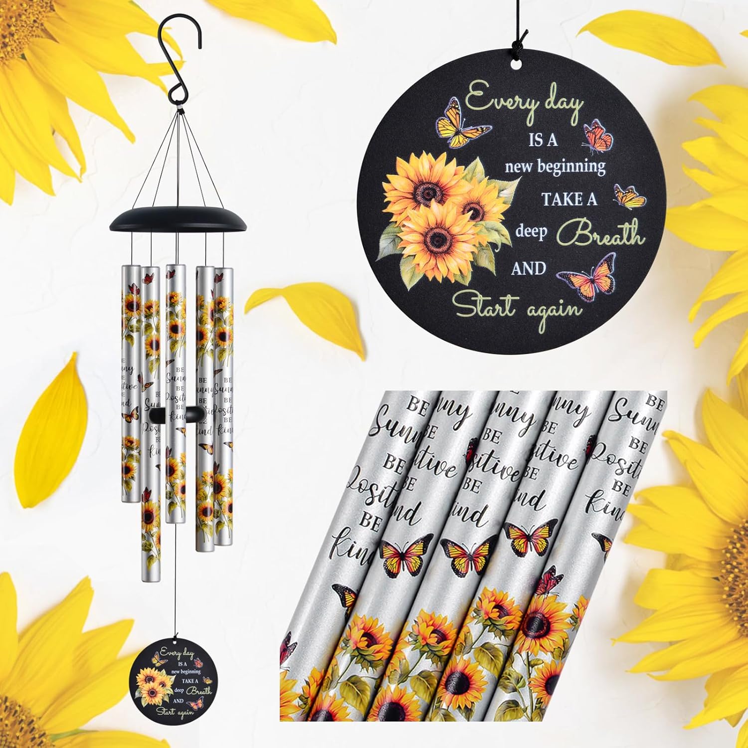 Sunflower Wind Chimes for Outside - Perfect Gift for Any Occasion