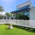 Patio 4 Sets Vinyl Picket Fence Panels 36 in H x 336 in W - Durable