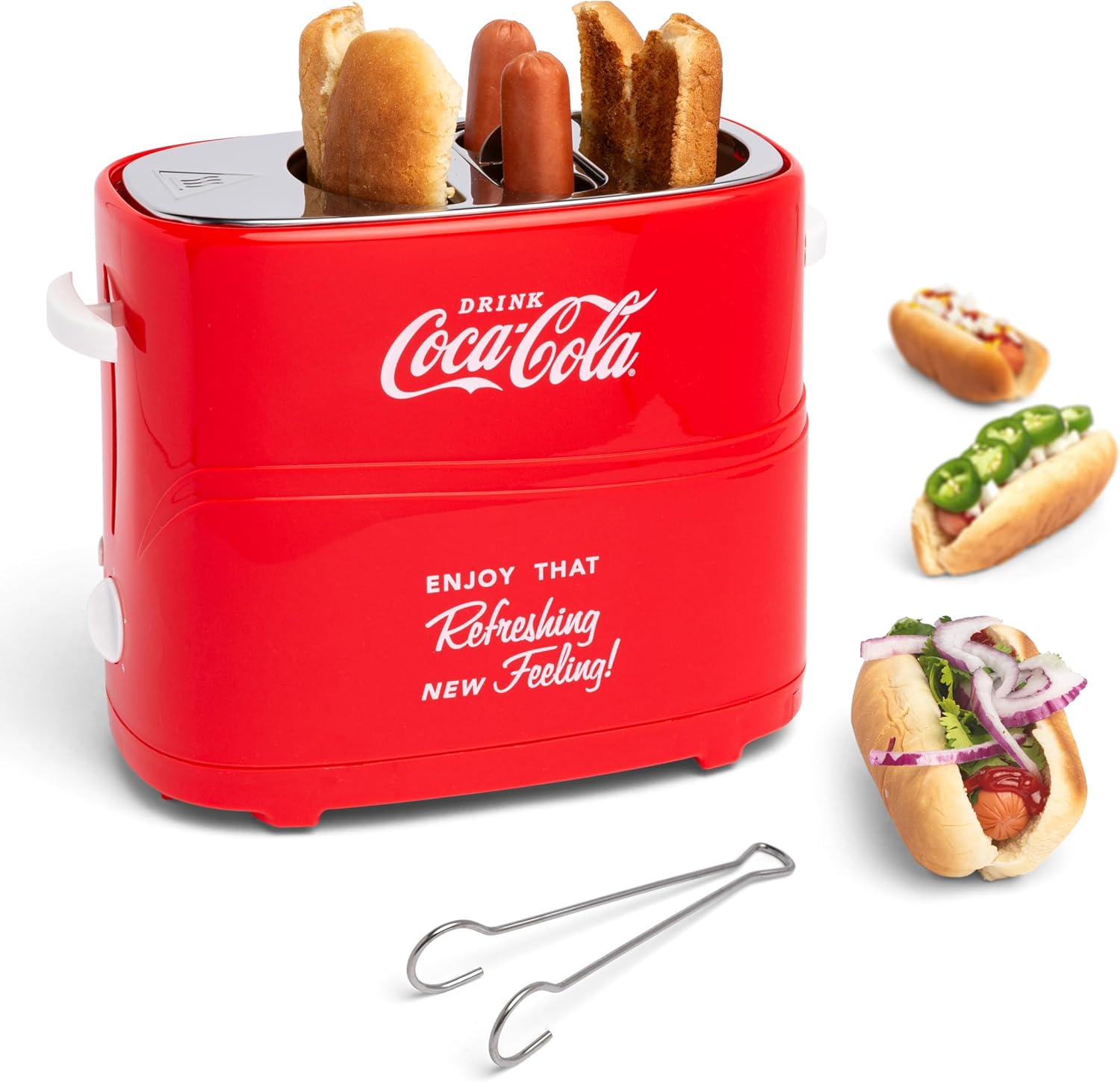 Nostalgia Coca-Cola Hot Dog Toaster for Perfectly Toasted Dogs