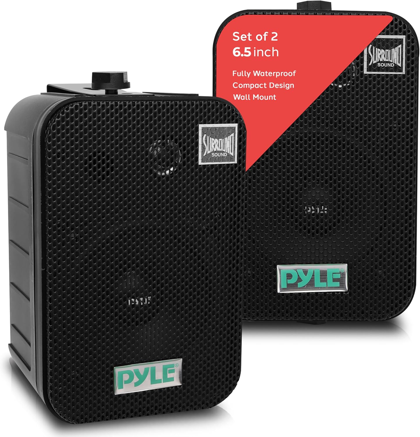 Pyle 2 Way Speaker System Pair - 500W Peak Power for Outdoors