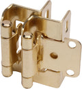 1/2 Overlay Gold Cabinet Hinges (25 Pair) - Semi Wrap, Self-Closing