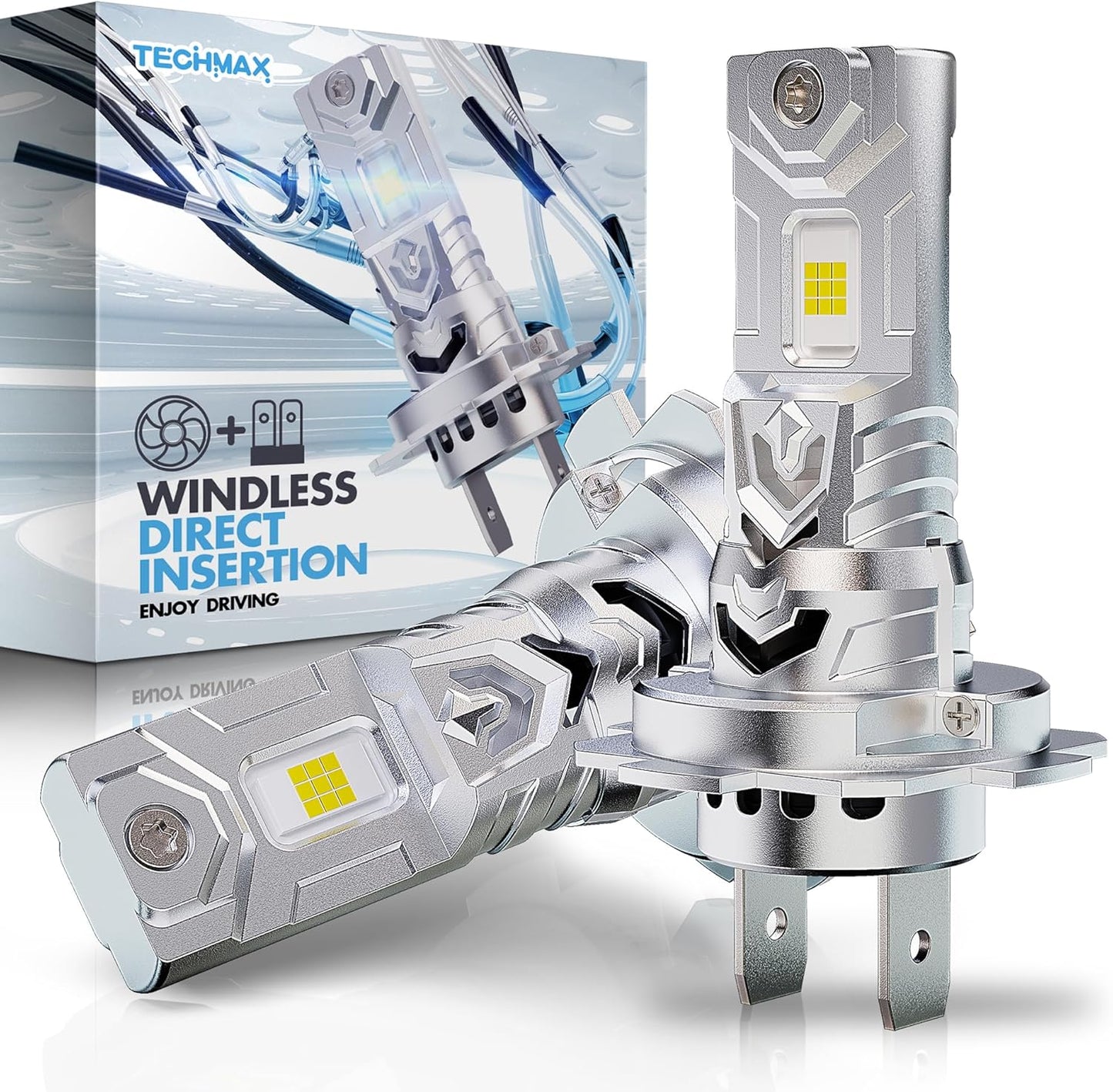 TECHMAX H7 Light Bulb - 30000LM Extremely Bright Fog Light