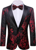 Mens Paisley Tuxedo Sport Coat - Statement Blazer for Events