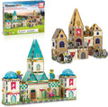 PicassoTiles 70pc Medieval Castle Magnetic Tiles Set - Creative STEM