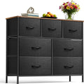 Dresser for Bedroom with 7 Drawers - Wide Fabric Storage Organizer