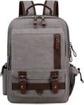 Water-resistant Canvas Backpack with Anti-Theft Pocket - Fits 15.6in