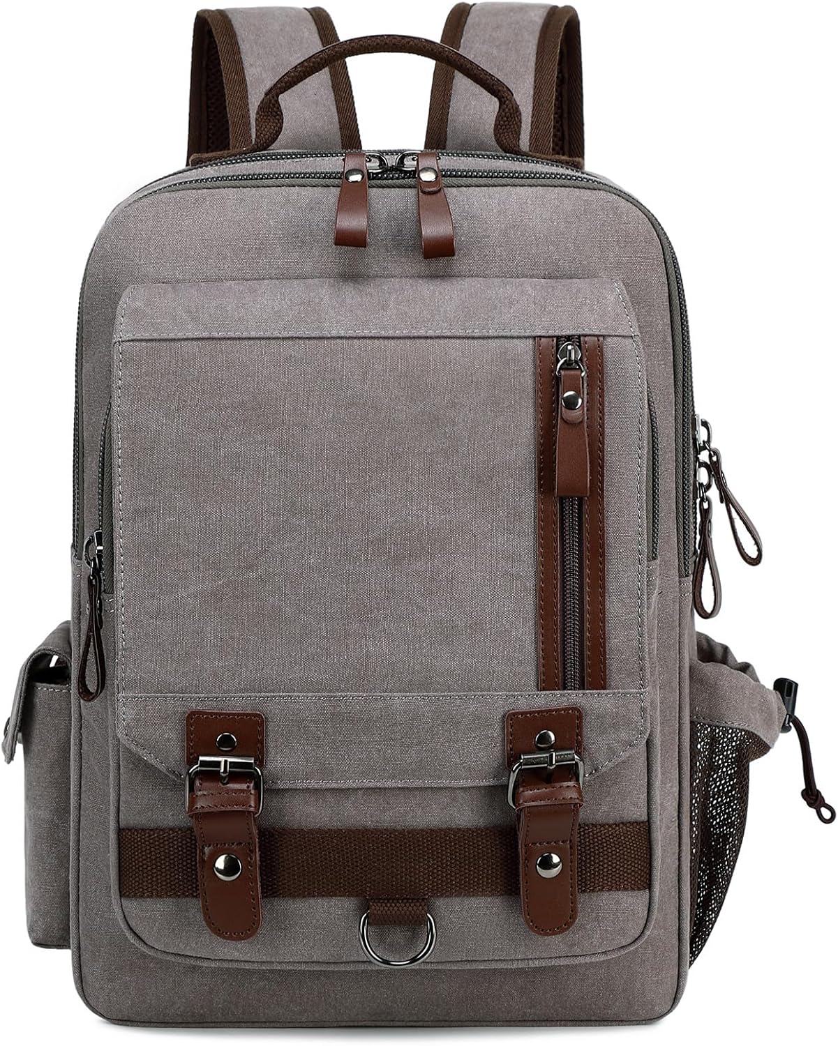 Water-resistant Canvas Backpack with Anti-Theft Pocket for Men