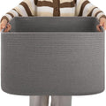 XXLarge Rectangle Blanket Basket 96L - Cotton Woven Storage for Home