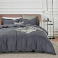 Bedsure Duvet Cover King Size Dark - Ultra Soft Double Brushed Set