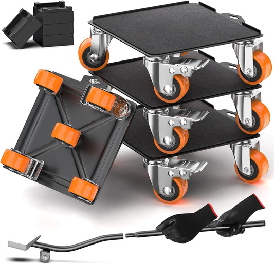 2000 lb Capacity Heavy Duty Furniture Movers with Wheels Set