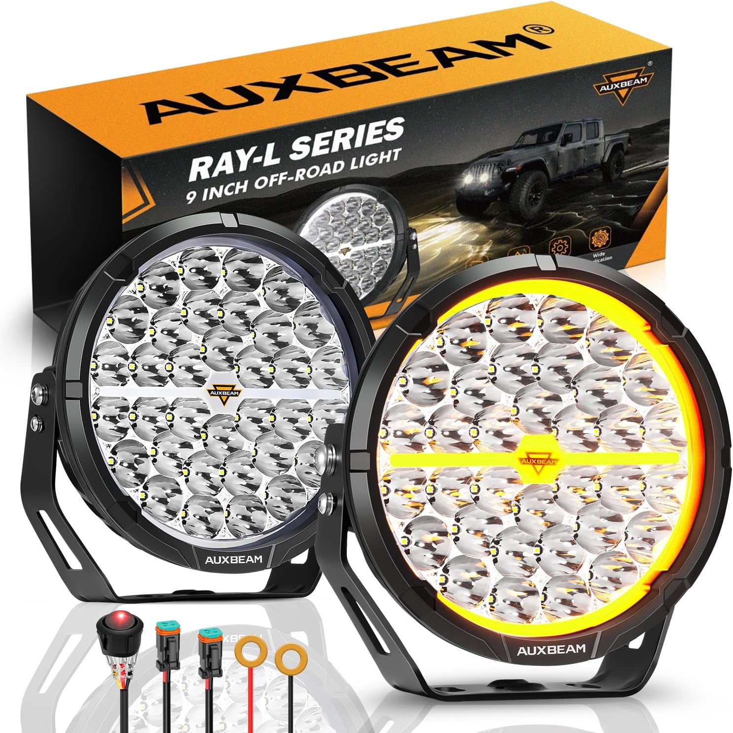 Auxbeam RAY-L Series 9 Inch LED Off-Road Lights for Adventure