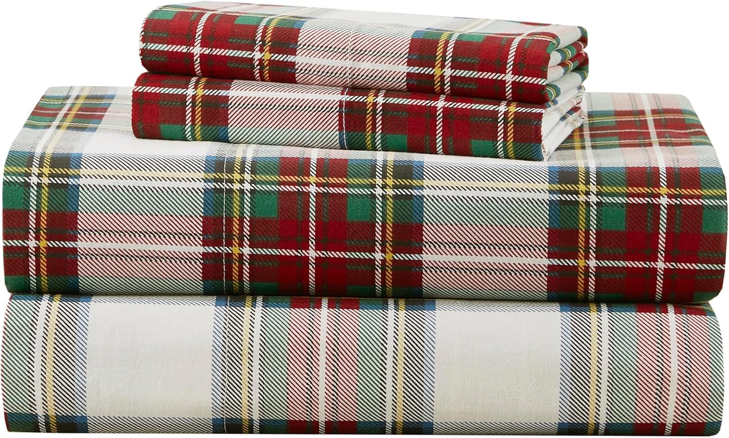 Comfort Spaces 100% Cotton Sheets King Set for All Seasons