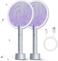Electric Fly Swatter Racket 2-in-1 Bug Zapper - USB Rechargeable