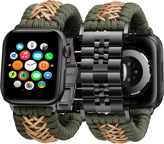BINLUN Braided Paracord Apple Watch Band for All Series Models