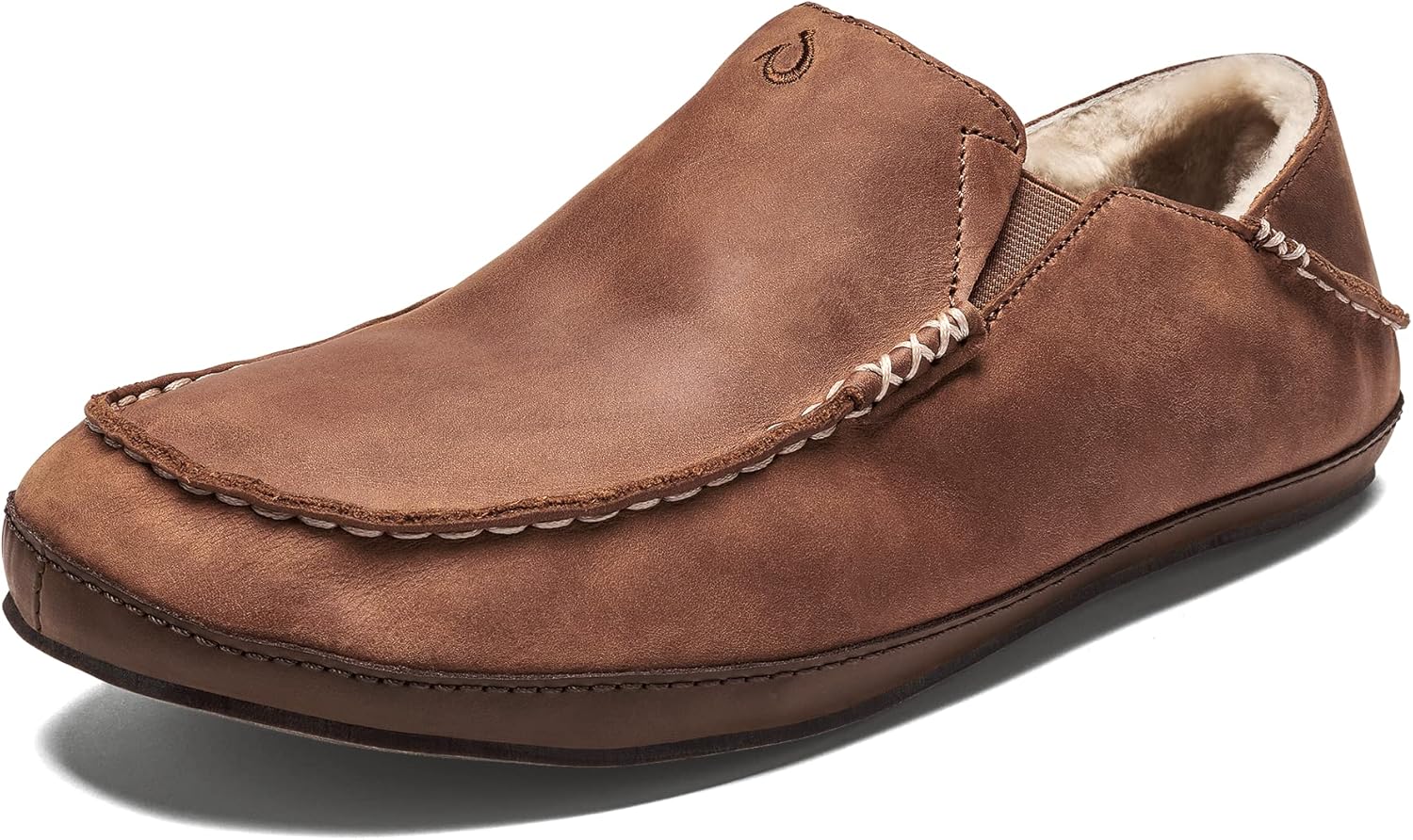OLUKAI Moloa Slipper: Premium Leather Slip On Shoes for Comfort