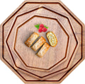 Set of 3 Acacia Wood Serving Trays for Charcuterie and More