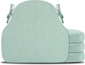 Green Winsor Chair Cushions with Ties Set of 4 - Comfortable Windsor
