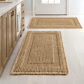Set of 2 MIULEE Waffle Rugs for Safe and Comfortable Bathrooms