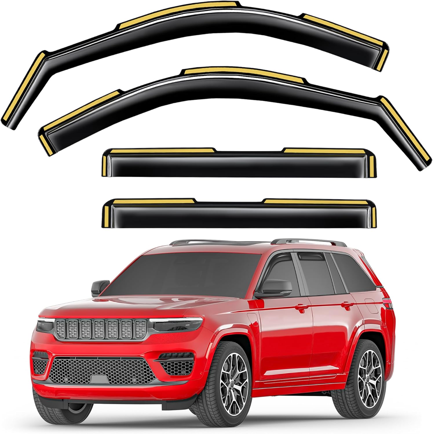 In-Channel Window Rain Guards for Jeep Grand Cherokee 2022-2025