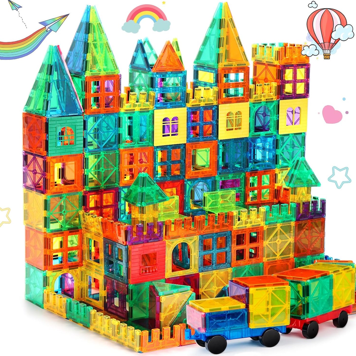 100PCS Magnetic Building Blocks - STEM Toy for Kids 3+ - FNJO