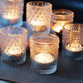 Clear Votive Candle Holders 24 pcs Glass Tealight - Elegant
