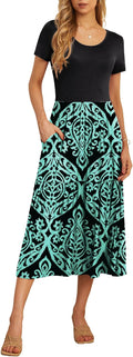 GRECERELLE Women's Summer Casual Tiered Flowy Maxi Dress