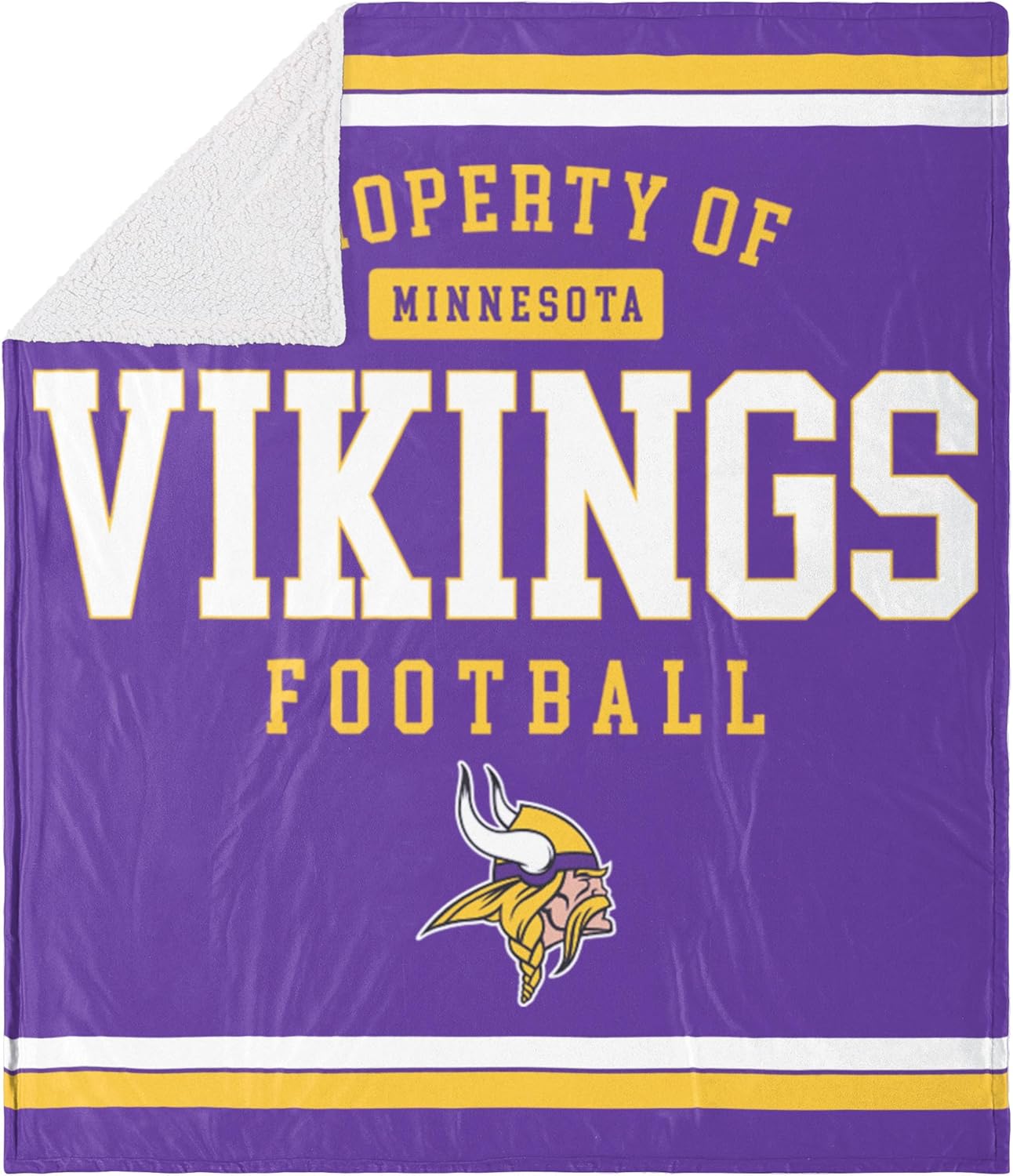 NFL Team Logo Sherpa Fleece Plush Throw Blanket - 60in x 70in