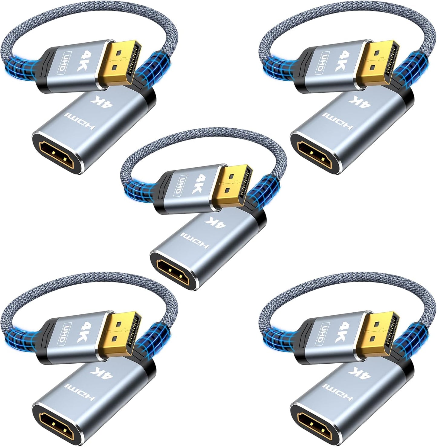 Highwings 4K DisplayPort to HDMI Adapter for Gaming and Streaming