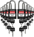 TRADESAFE Lockout Tagout Lock Sets, 10 Black Keyed Alike Locks - OSHA