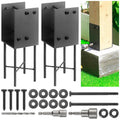 6x6 Stainless Steel U-Shape Post Holder Bracket - Heavy Duty Wet