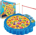 Haktoys Fishing Game for Kids - Portable Rotating Pond with Music