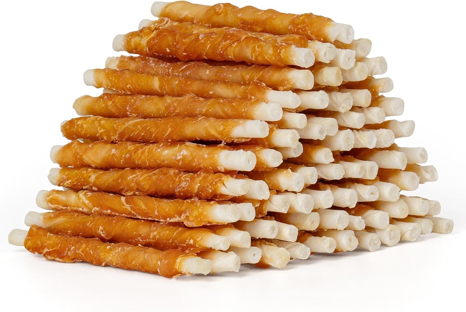 MON2SUN Dog Treats - 5 Inch Rawhide Twist Chicken Hide Sticks