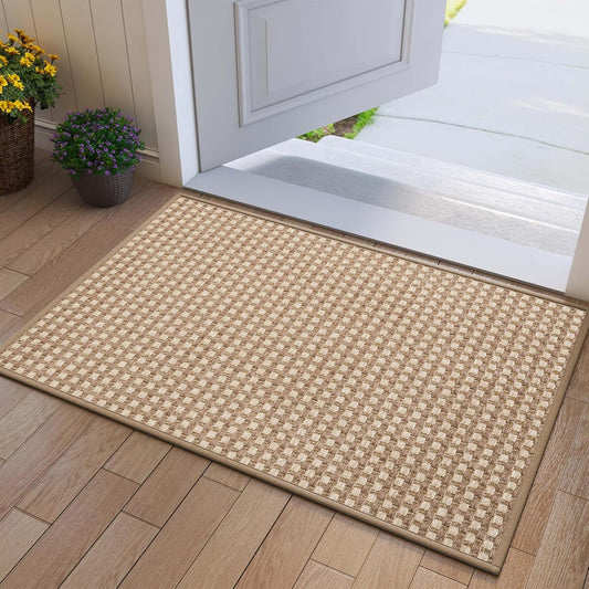 Absorbent Muddy Dirt Resist Washable Non Slip Door Mat 24x35