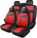 Car Seat Covers Full Set - Breathable Leather 3D Foam Support