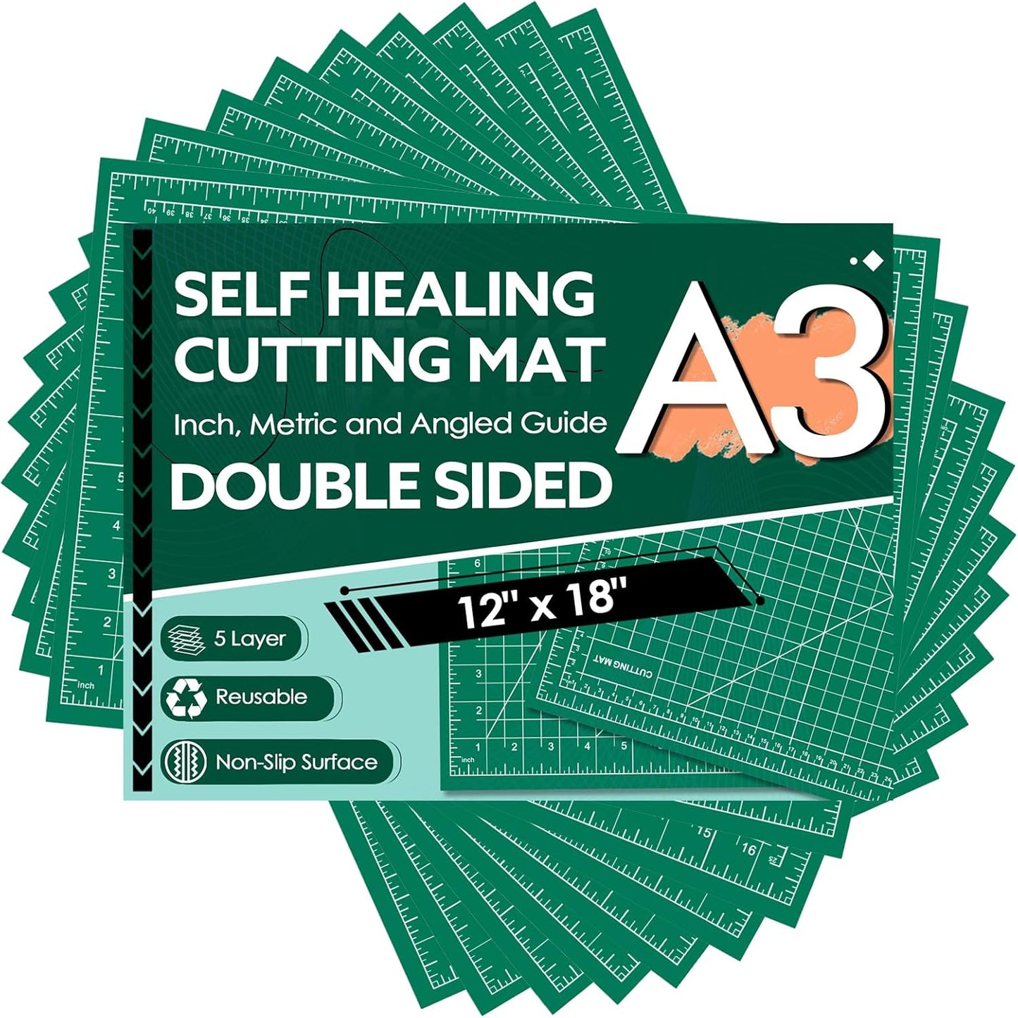 10 Pack Self Healing Cutting Mats for Crafting and Sewing