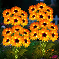 Solar Garden Lights Outdoor 4 Pack Sunflower Lights - Bright Pathway