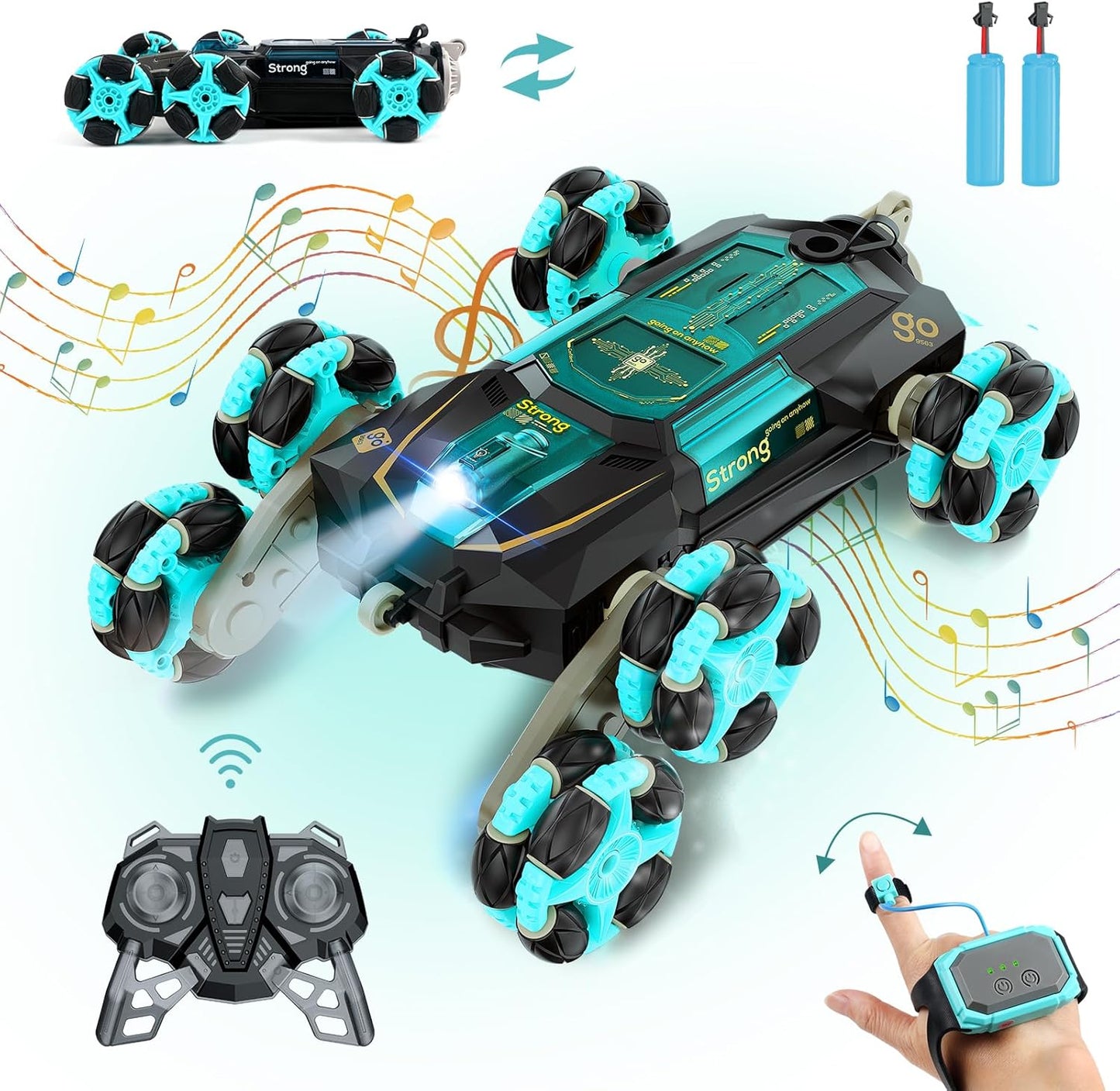 Gesture Sensing RC Stunt Car - Light, Music, Fun!