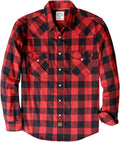 Dubinik Flannel Shirt for Men Western Pearl Snap Plaid (Style XXXM)