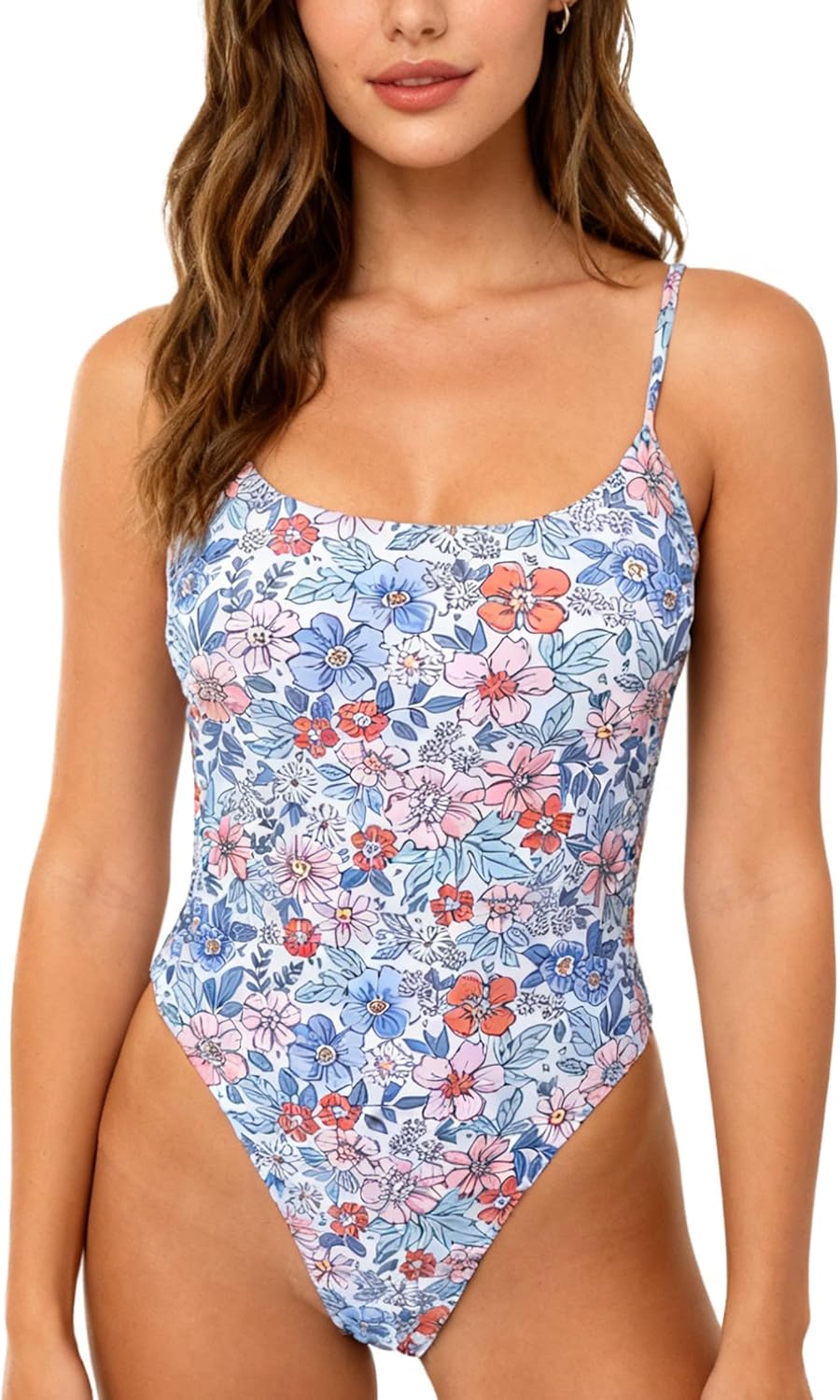 Women's Sexy One Piece Bathing Suit with High Cut Leg Design
