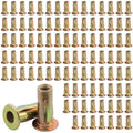 100 Pack Multi-Grip Rivet Nut Kit 5/16-18 - Durable Zinc Steel Inserts